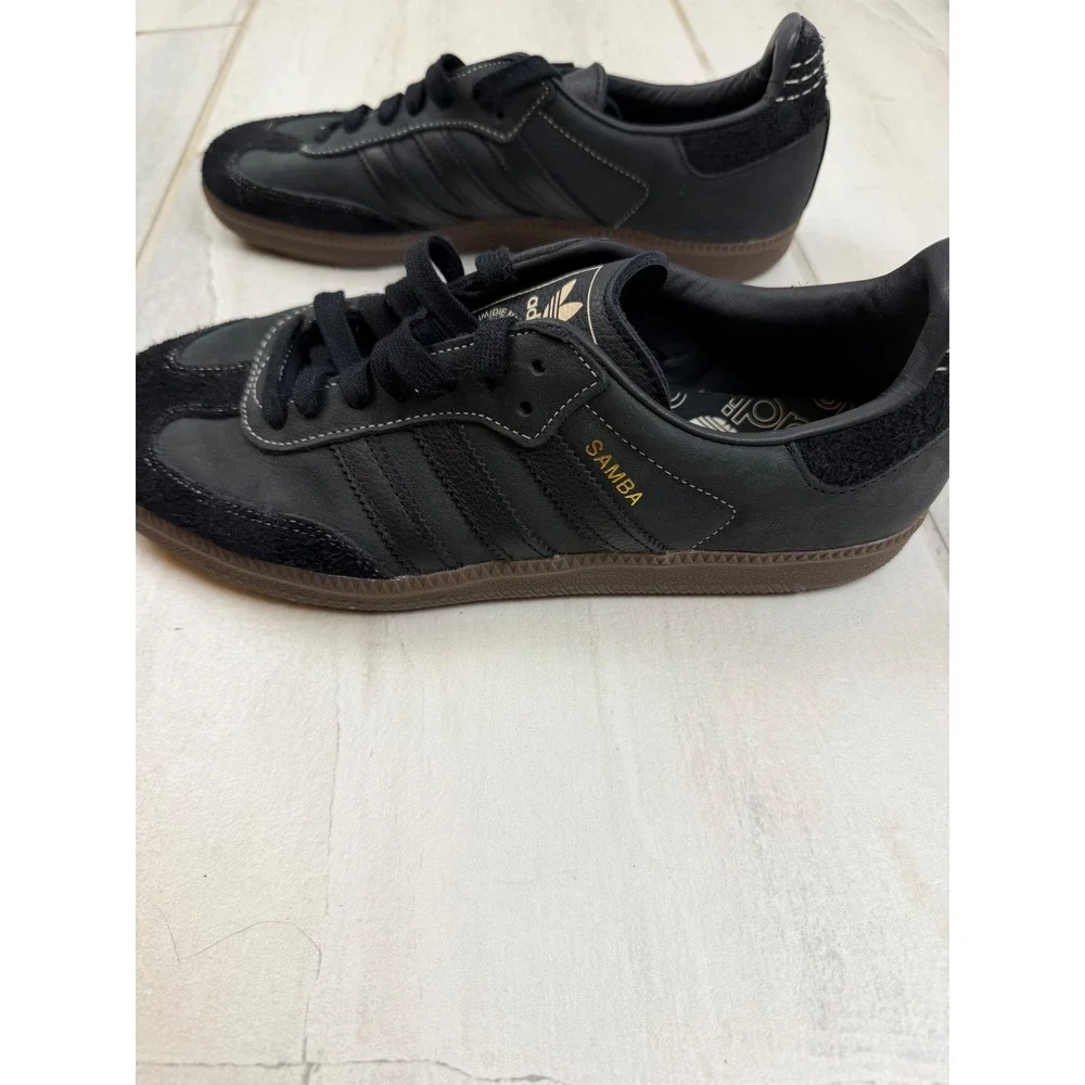 Adidas Samba OG Core Black Gum Sole Suede Leather Sneakers IH5371 Mens 9