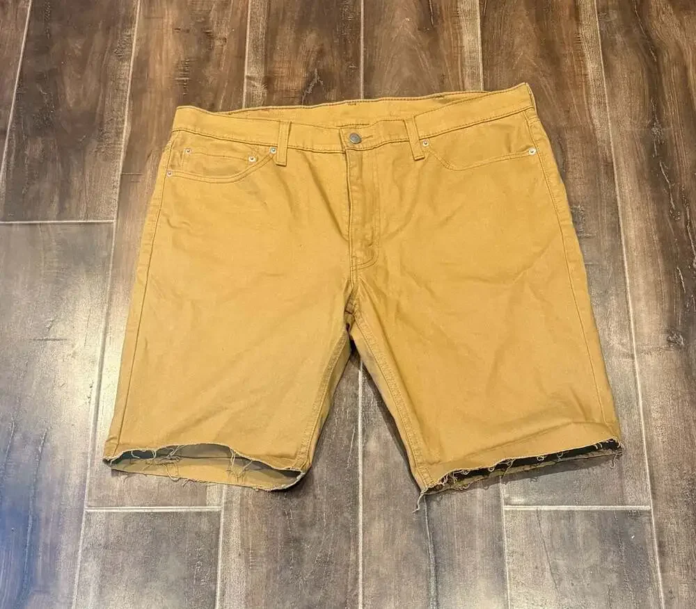 Levi's 511 Slim Fit Cut-Off Khaki Denim Shorts