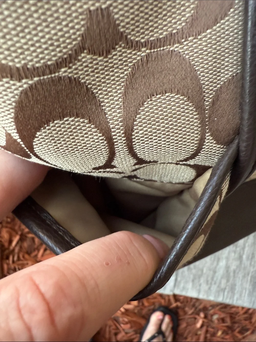 Coach tote cream