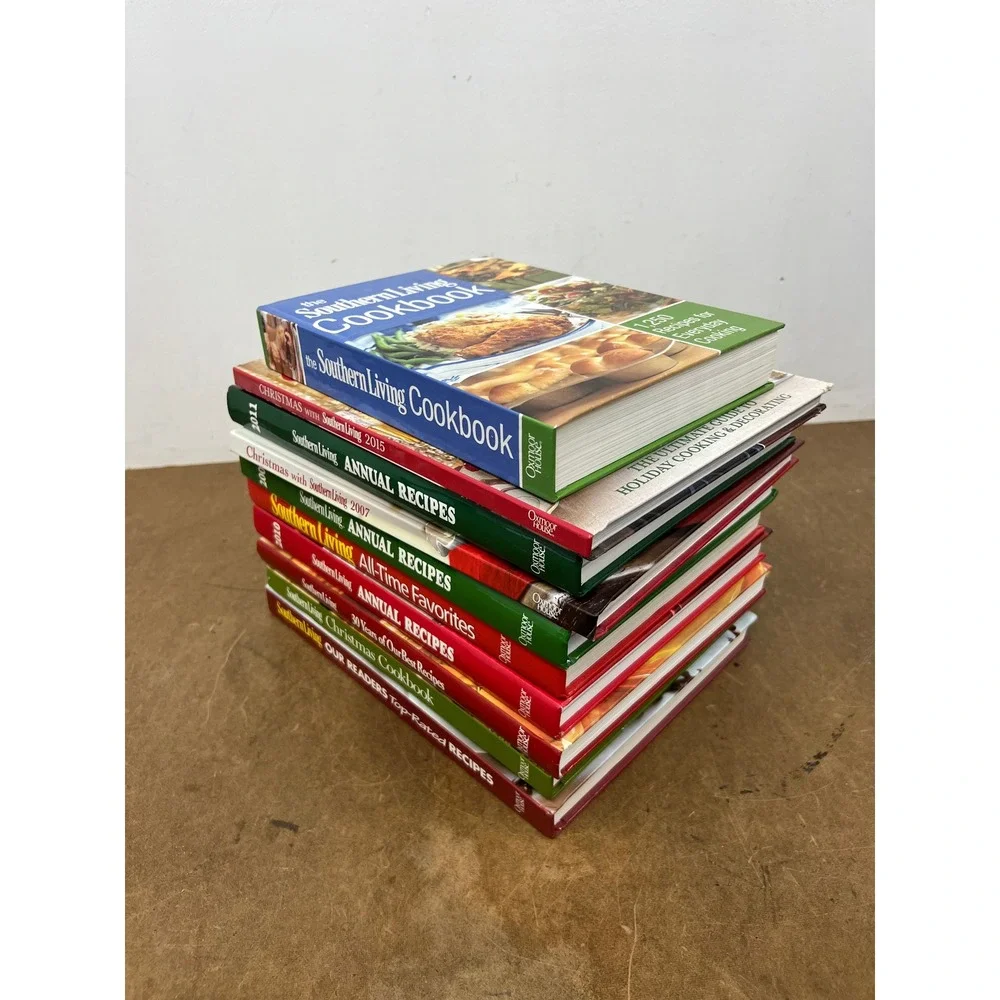 10 Southern Living Hardcover Cookbook Lot Annual Recipes Christmas All-Time Favs
