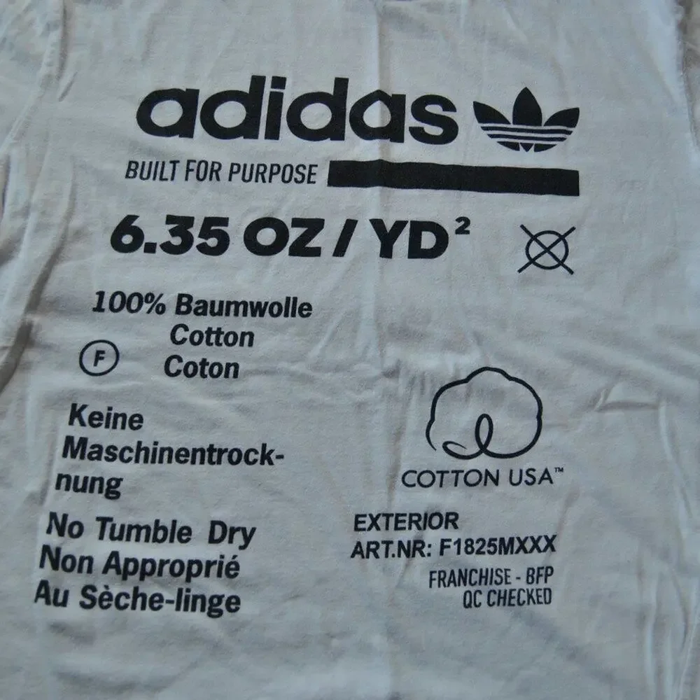 Adidas White Short Sleeve Shirt Built For Purpose Large