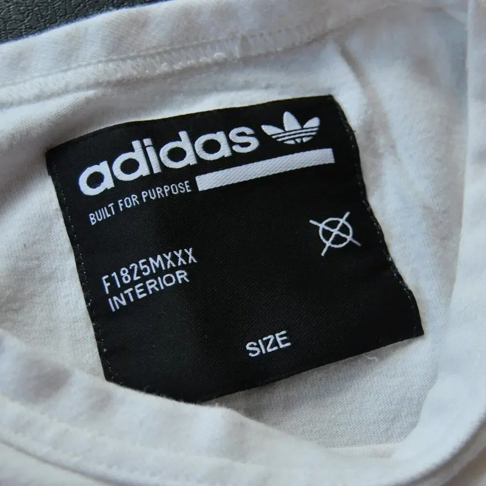 Adidas White Short Sleeve Shirt Built For Purpose Large