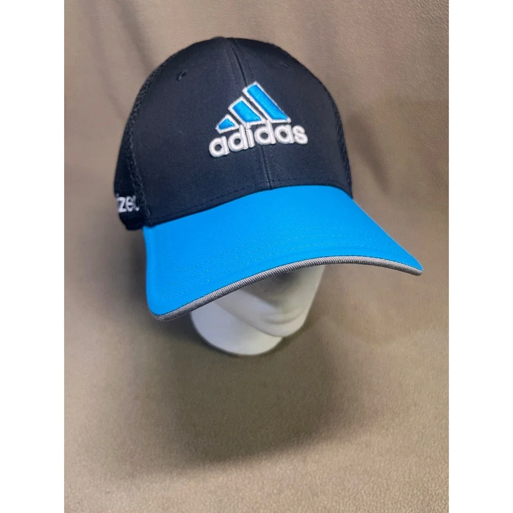 Adidas Adizero TaylorMade Golf Hat Black Blue Mesh Performance Cap Mens Stretch