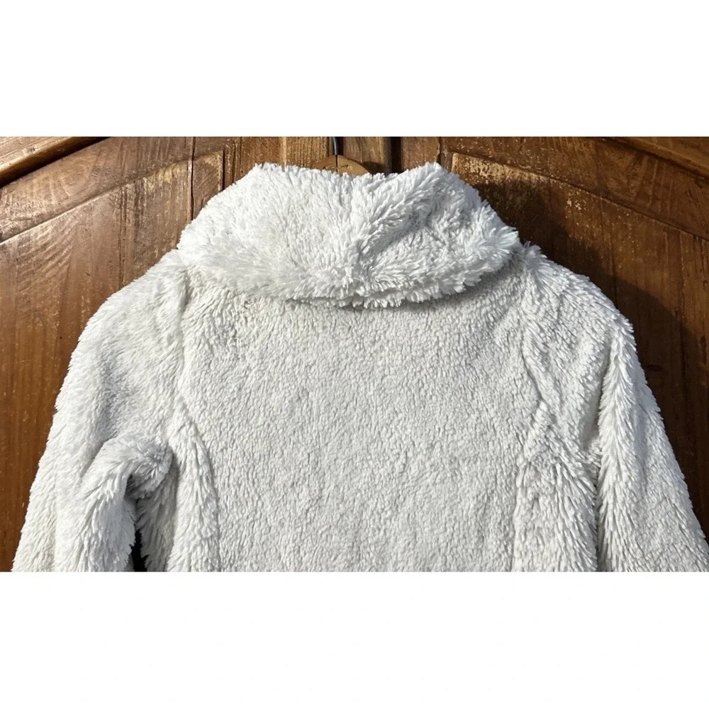 RARE Girls‎ Patagonia Pelage FLUFFY Fleece Jacket Birch White Sz 8 65591