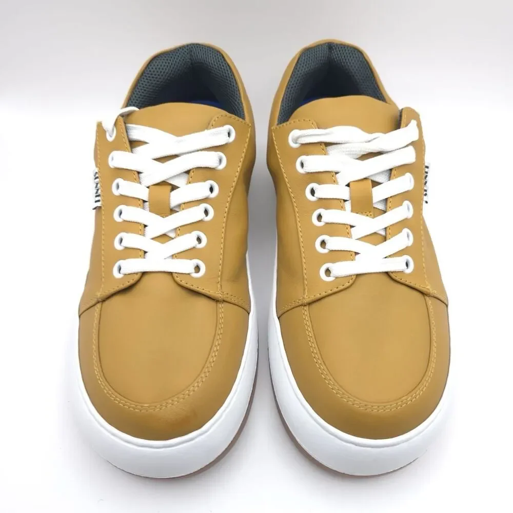 Sunnei NEW Shoes Sneakers Dreamy‎ Size 38 Platform Ocher Leather MADE IN ITALY
