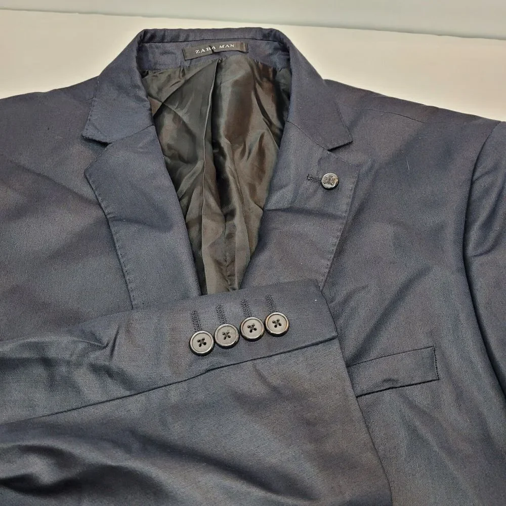 Zara Man, Navy Suit Jacket/Sports‎ Coat, Size 42