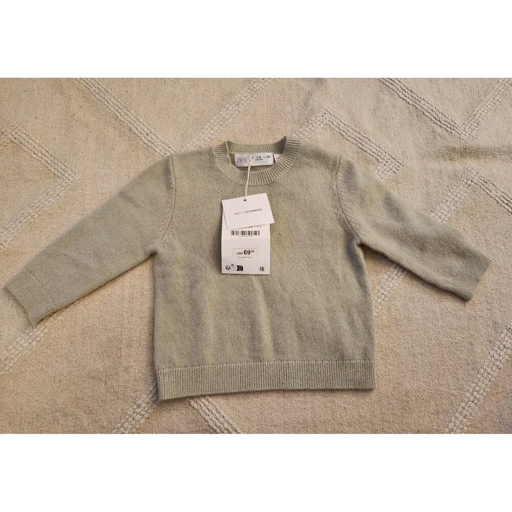 Zara cashmere sweater top size 3-6m new!