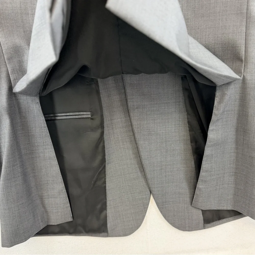 JOS‎ A BANK Traveler's Collection Mens 43L Tailored Fit Wool Blazer Jacket Gray