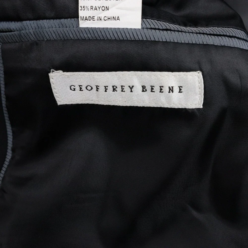 Geoffrey‎ Beene Blazer Mens 36R 2-Button Suit Jacket Coat Business Formal Black