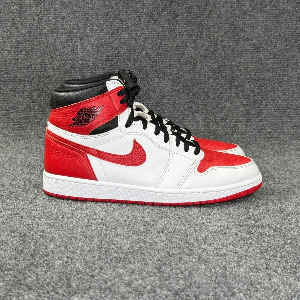 Jordan 1 Retro High OG Shoes Men's 12 Heritage Red White Black Athletic Sneakers