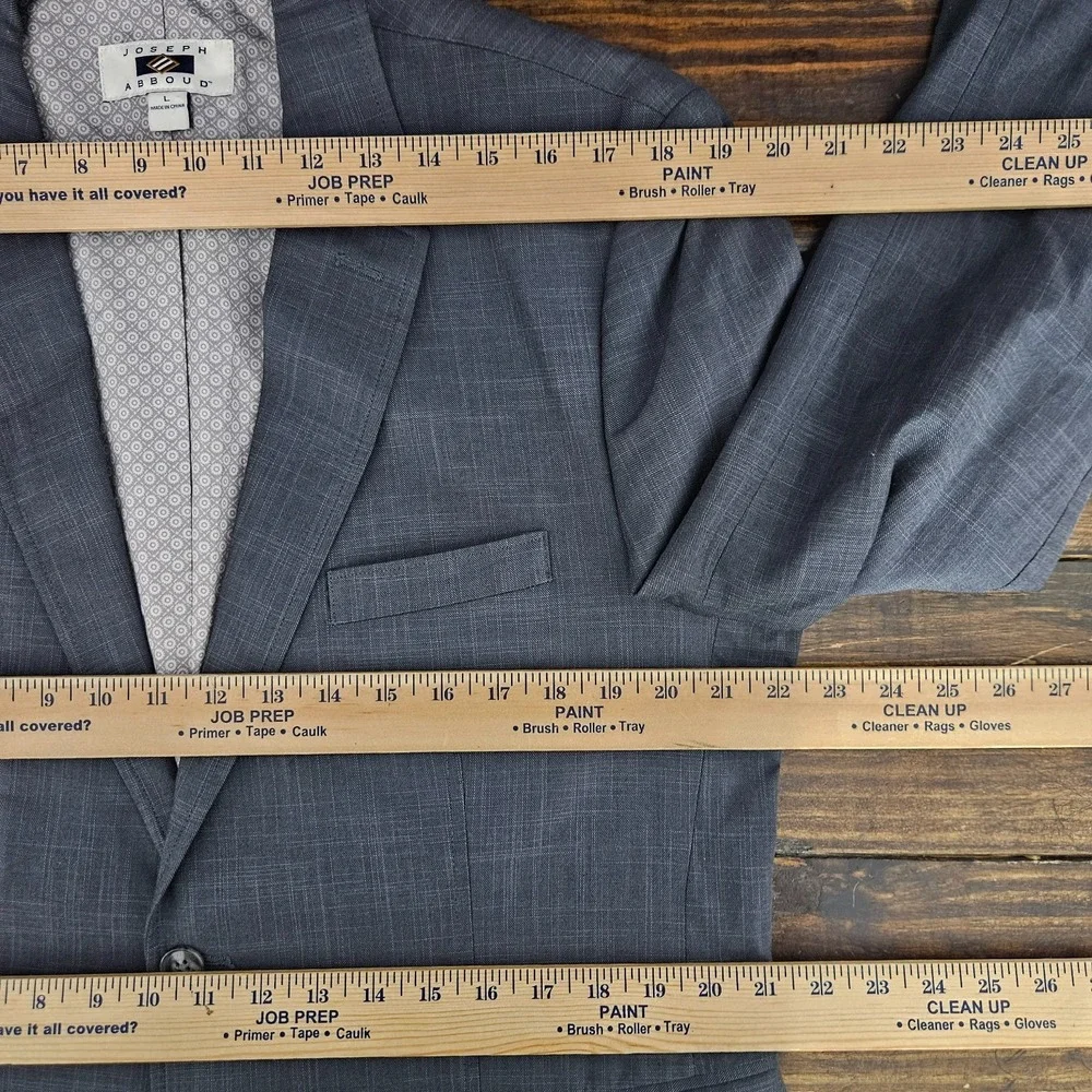 Joseph Abboud Men's Sport Coat Blazer Two Button Gray Plaid Cotton Size XL