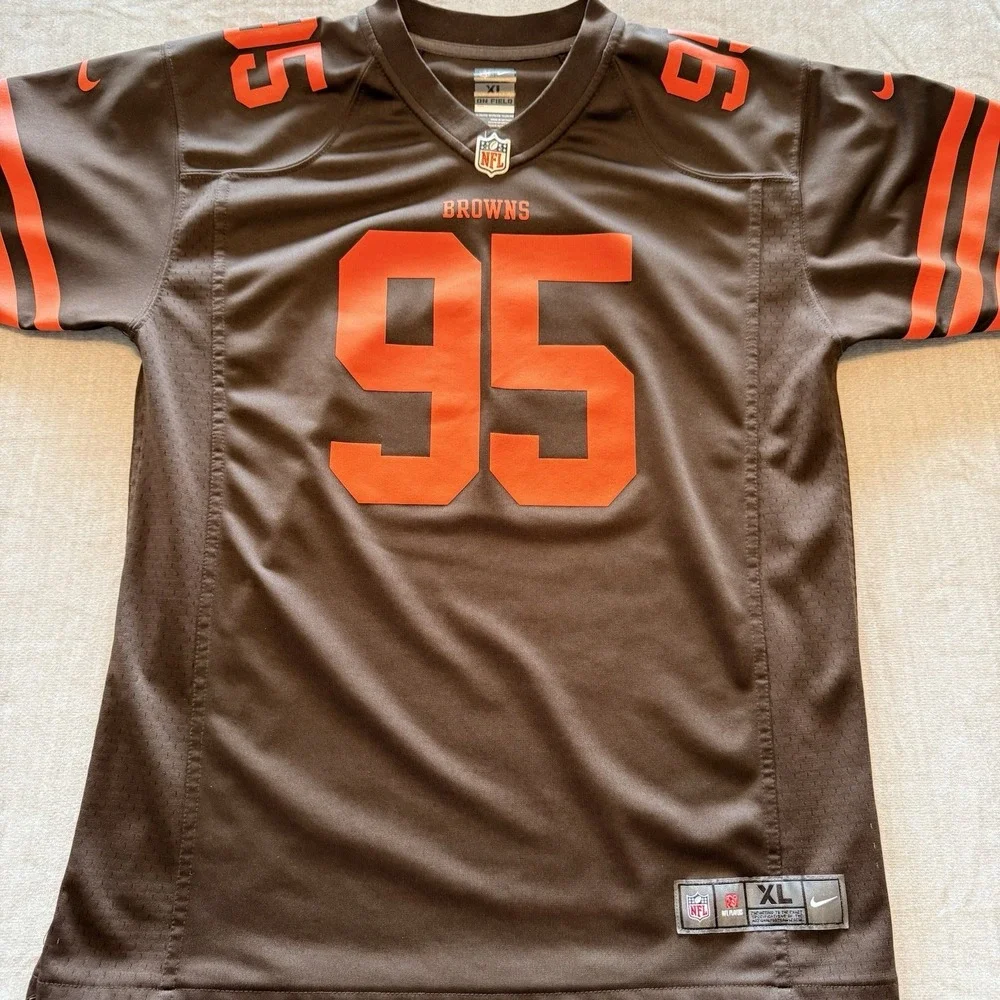 Nike Myles Garrett #95 Cleveland Browns Youth XL 18/20 NFL On Field Jersey