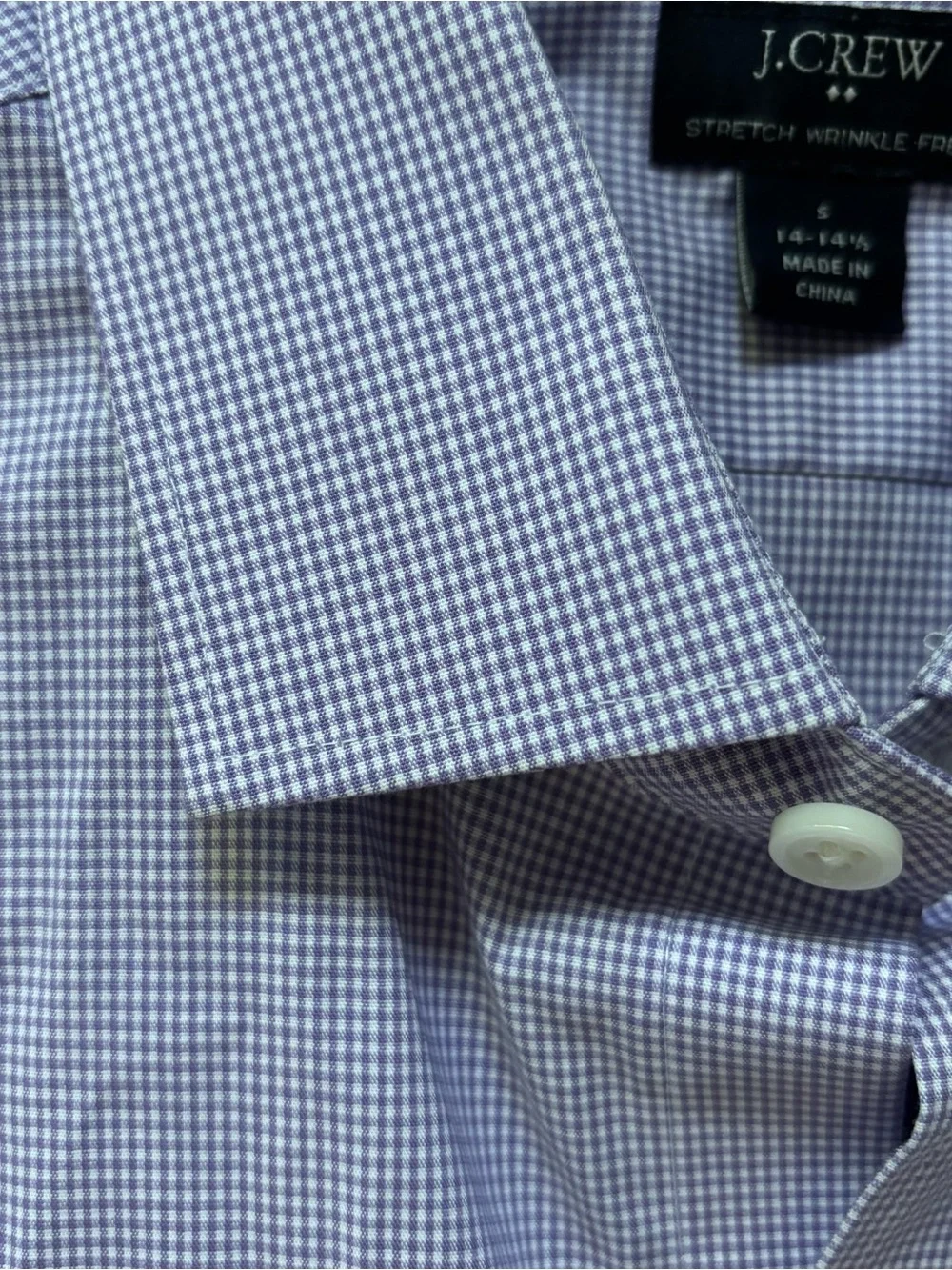 J Crew Thompson Lavender Micro-Check Dress Shirt