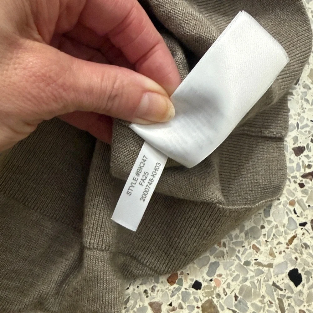 J Crew taupe merino wool blend collared long sleeve polo medium m