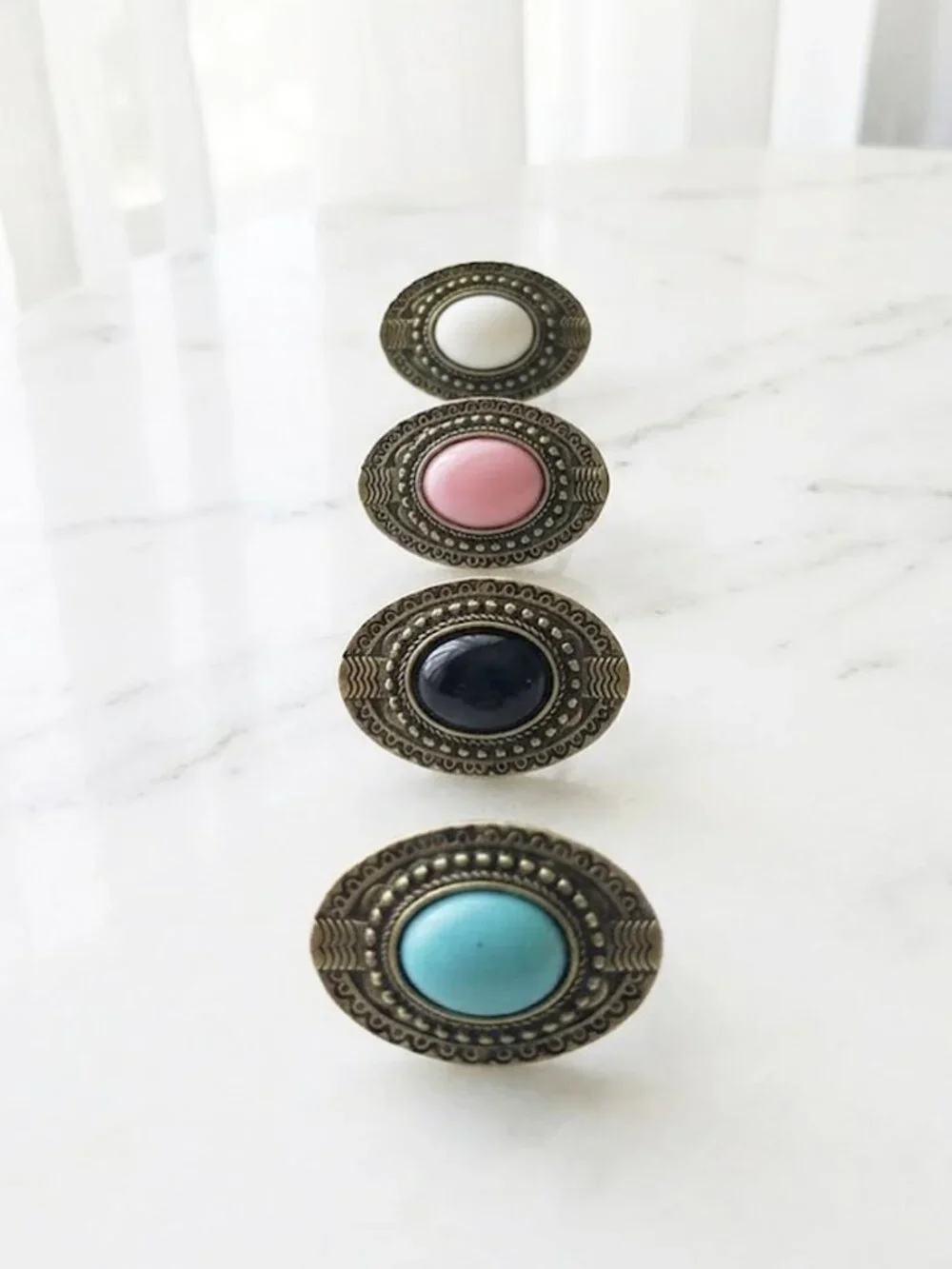 Ladies Aztec Ring 4 Piece Set
