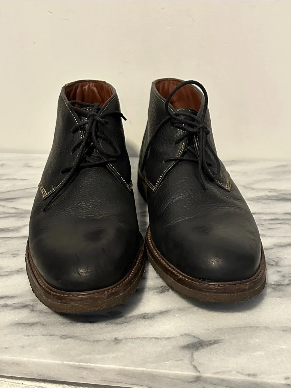 Johnston and Murphy men’s Copeland Men's Black Leather Chukka Boot 9.5M