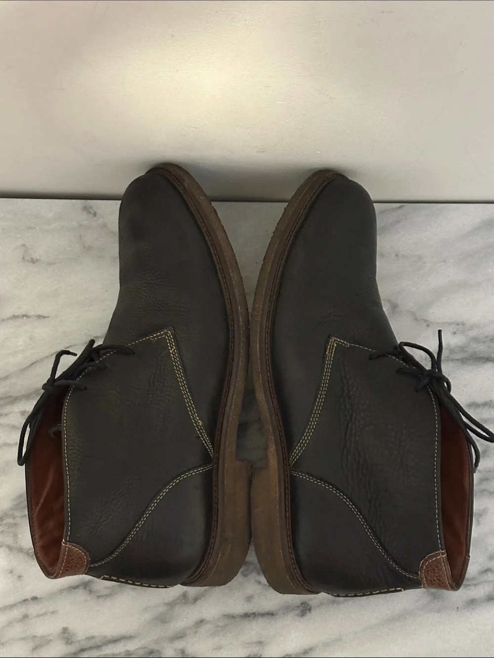 Johnston and Murphy men’s Copeland Men's Black Leather Chukka Boot 9.5M