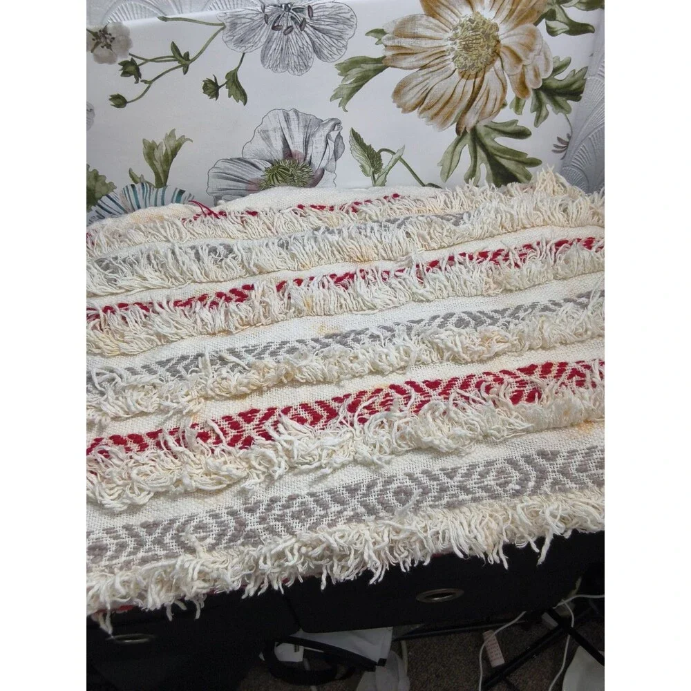 cotton Fringe throw made in India