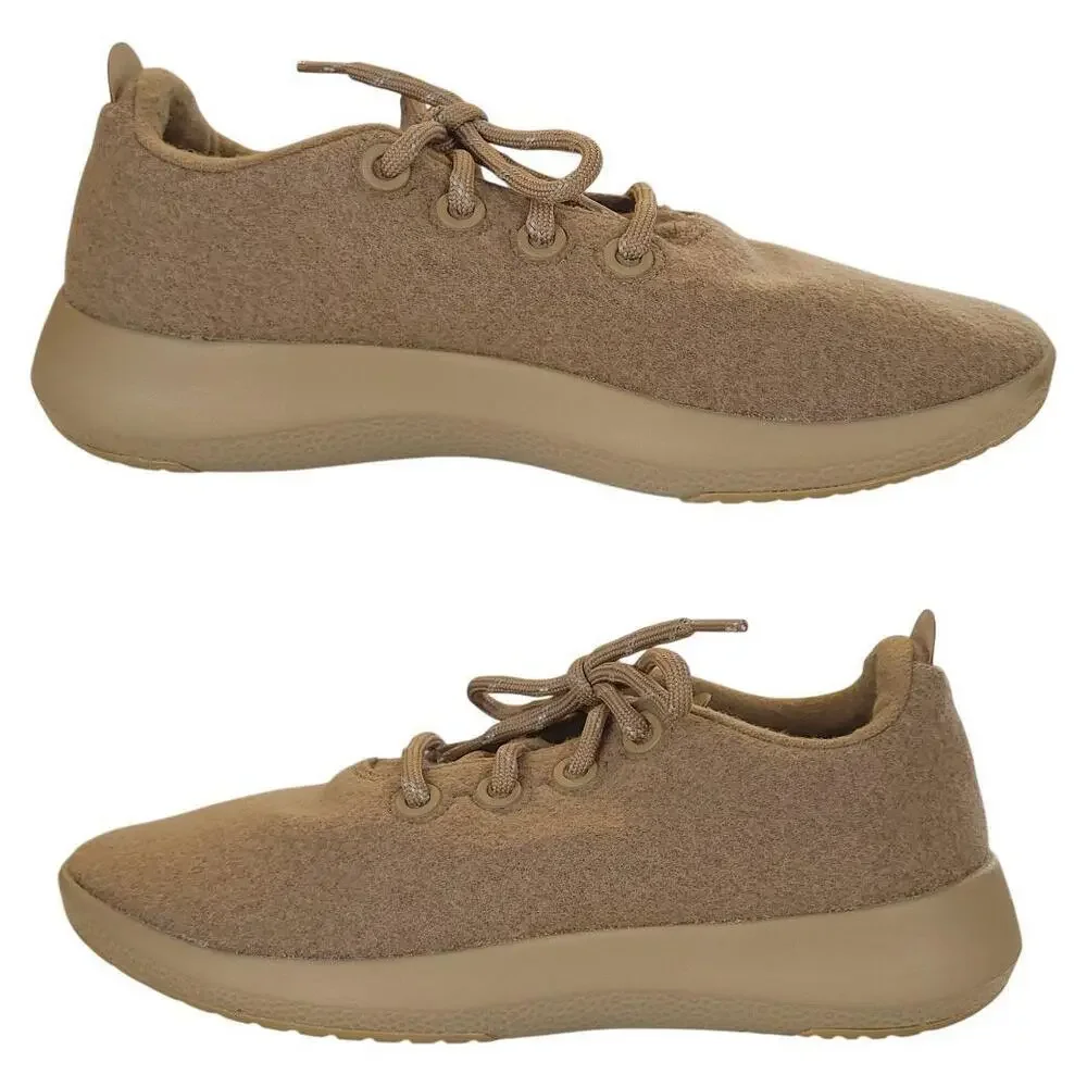 Allbirds Wool Runner Mizzles Sneakers Men 9 Brown Wool Lace Up Low Top WRM