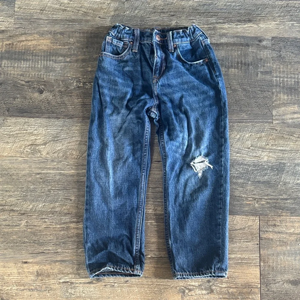 Old Navy Kids Dark Blue Jeans with Rip‎ Detail