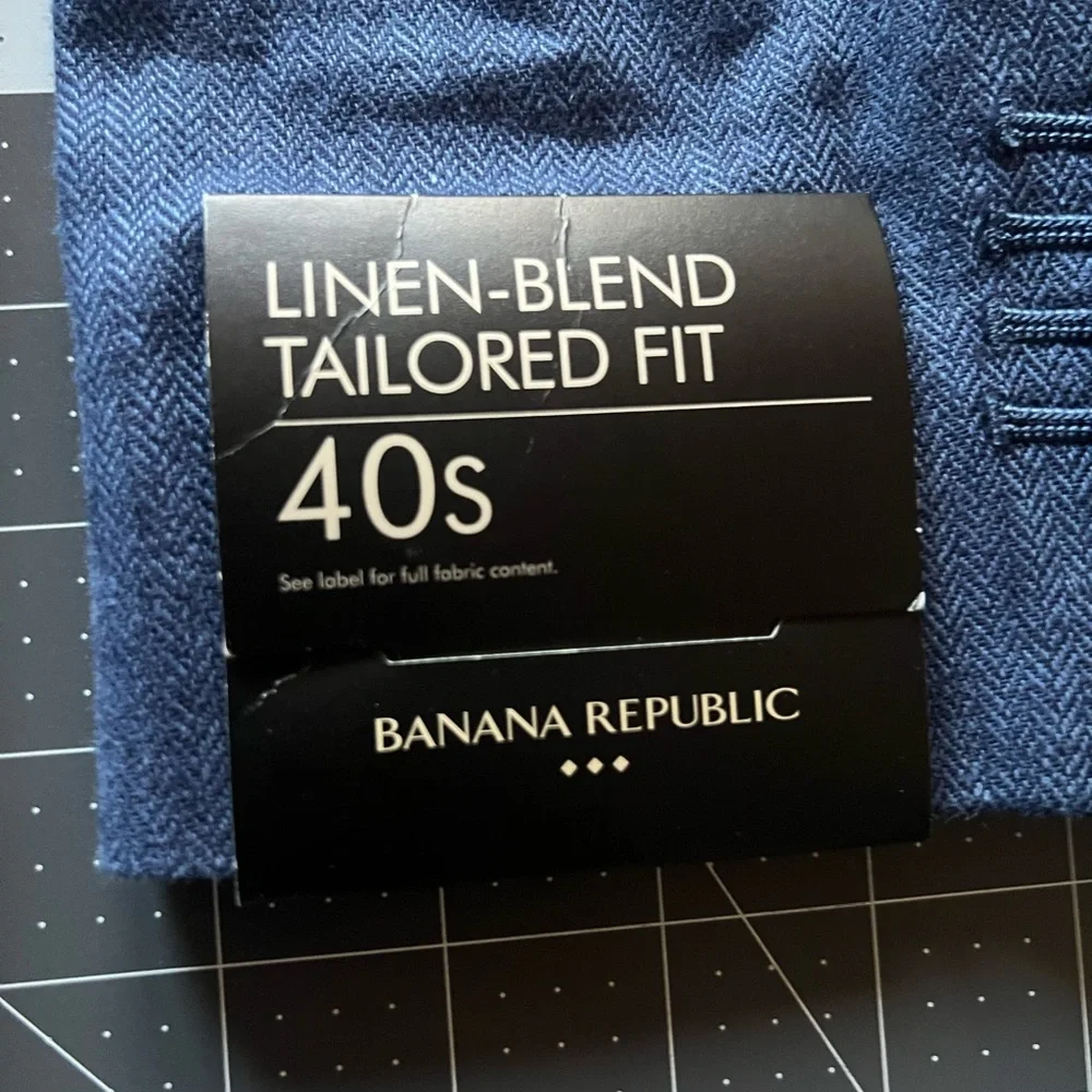 Linen Blend Banana Republic Navy Blue Lightweight sports Jacket Blaze 40S