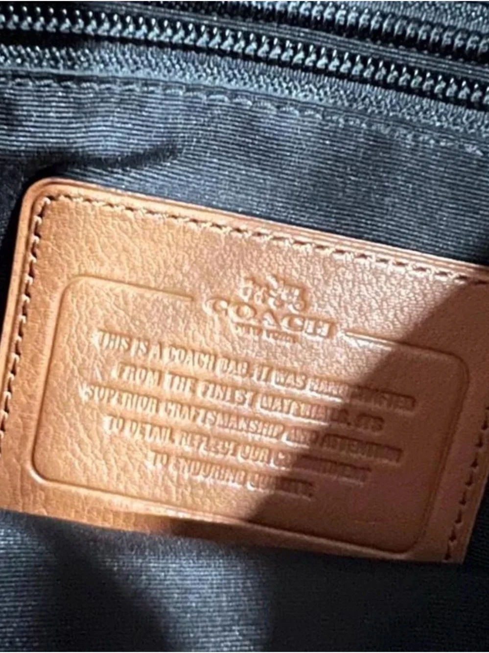 Coach black tan