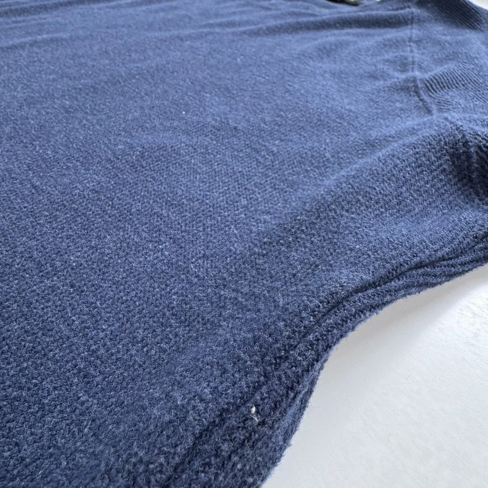 BANANA REPUBLIC Ribbed‎ Sweatshirt Crew Neck Mens XL Blue Soft