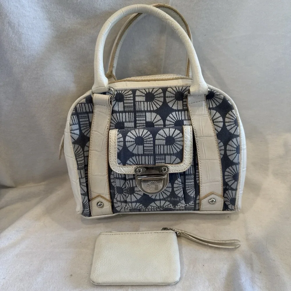 Women's Y2K Style Purse Hand Bag White Blue Akdmks Akademiks Logo & Coin Purse