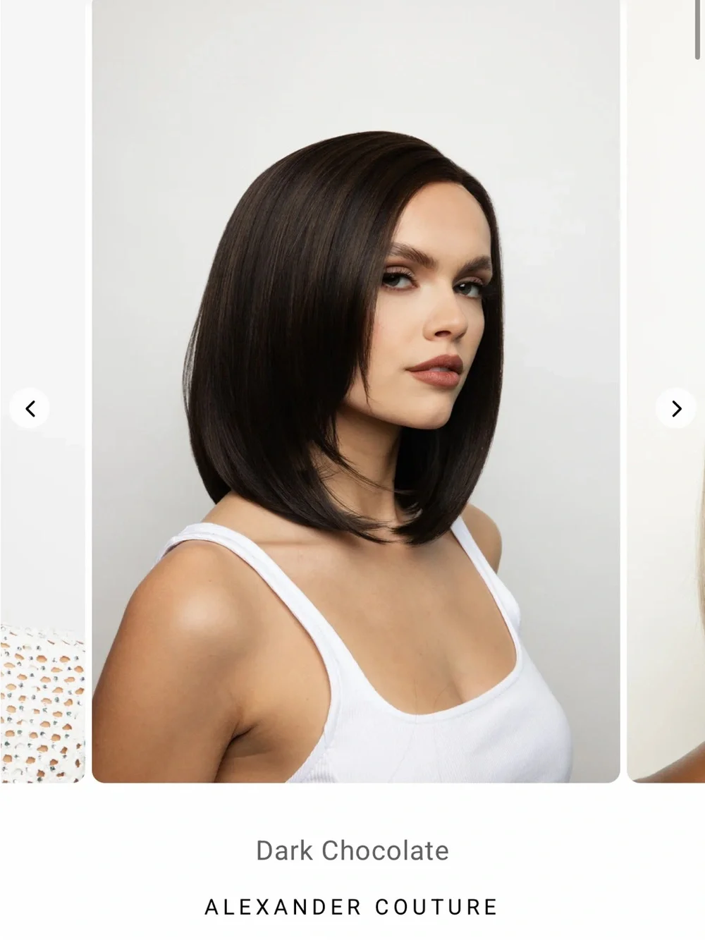 RIVER - Dark Chocolate Women's Straight Bob Wig by Alexander Couture