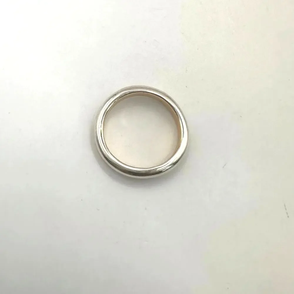Ana Luisa Silver tone Band Ring Sz 6 Costume Jewelry Stackable Plain * flaw
