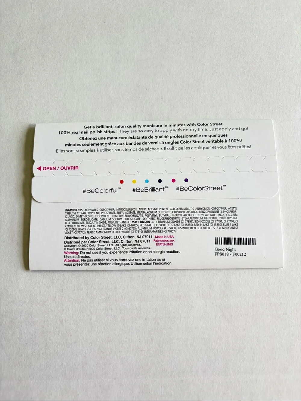 Color Street package new
