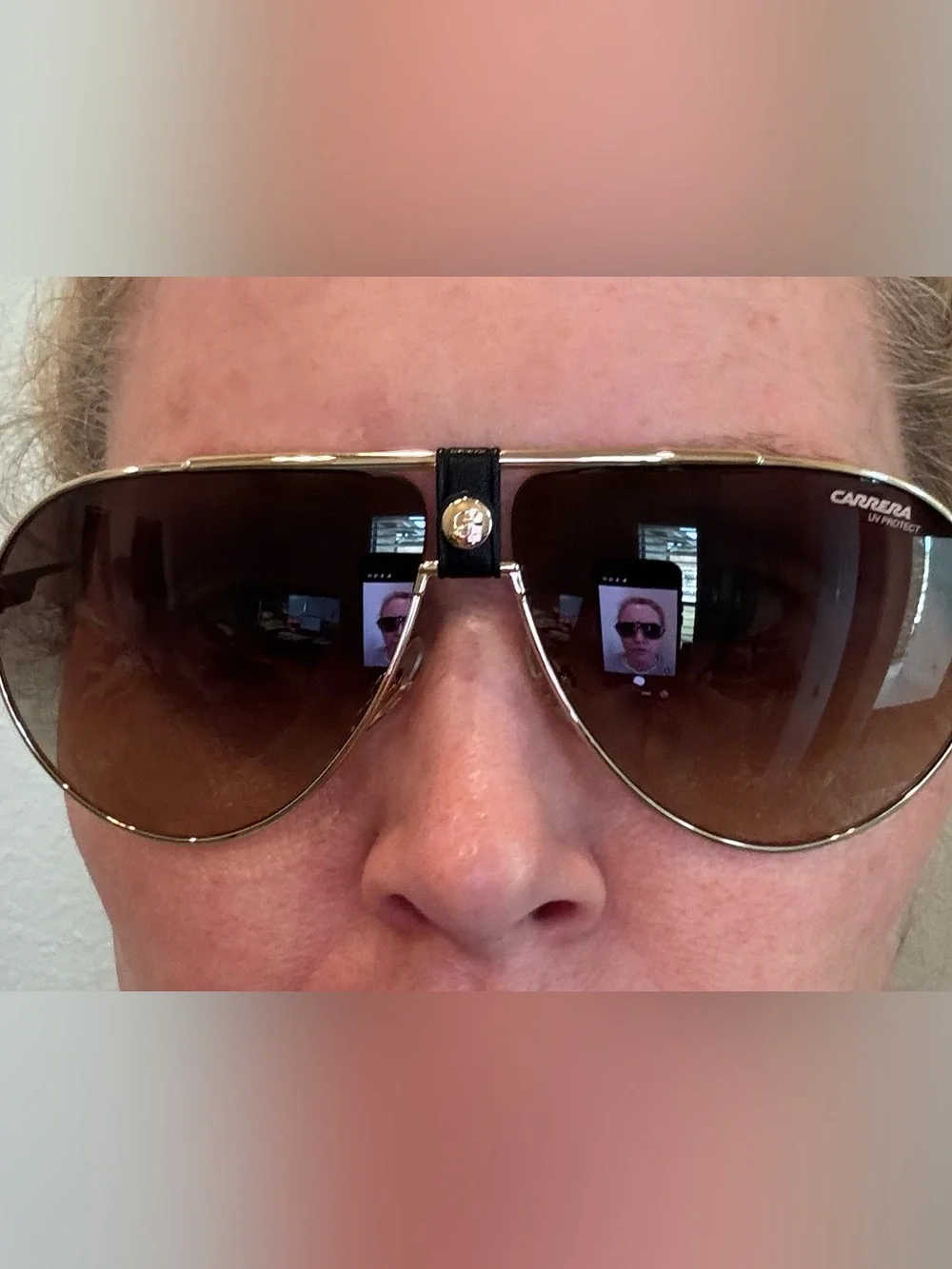 Carrera metal polished aviator