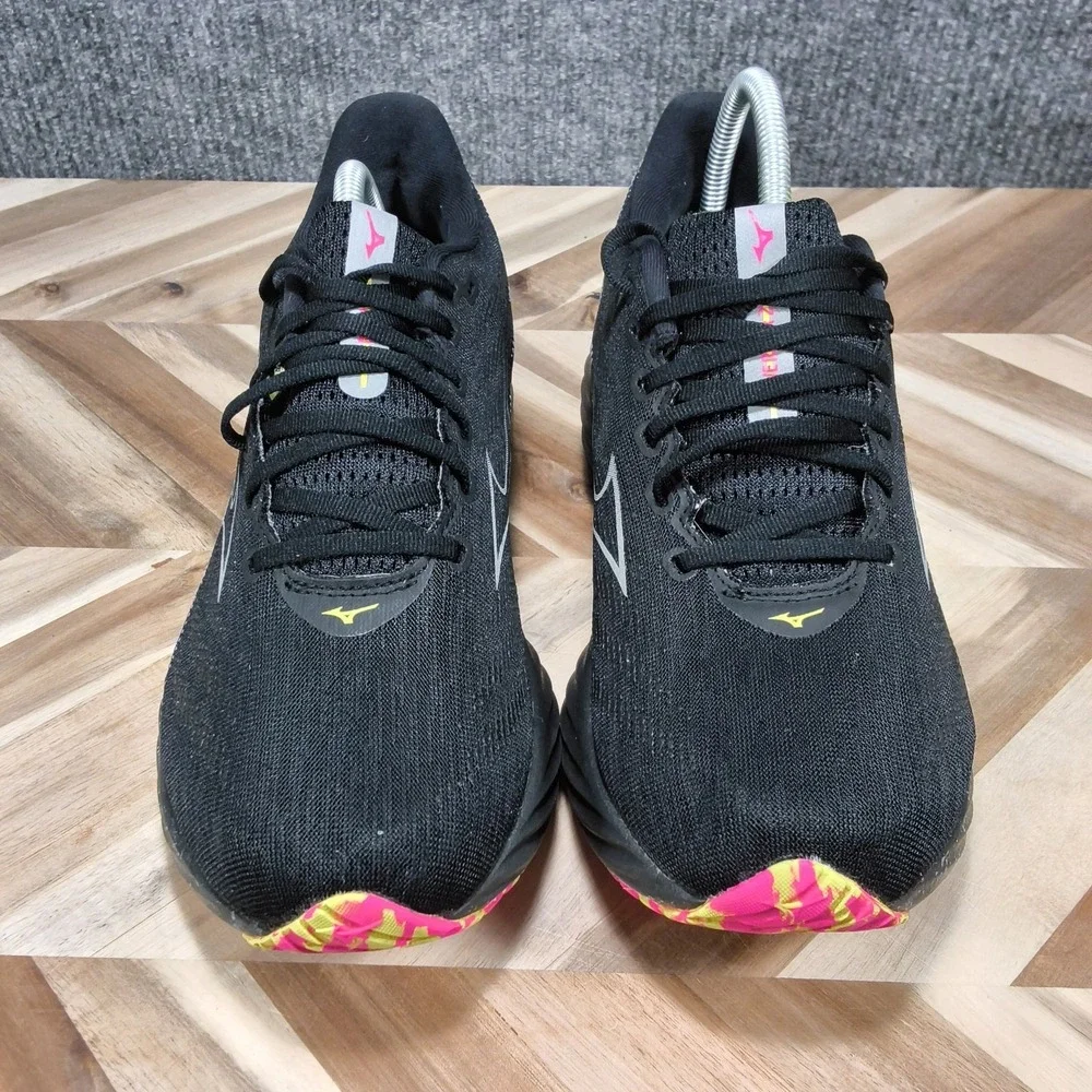 Mizuno Wave Rider 28 Men's Running Shoes Size 9 Black Pink J1GC246301 Sneakers