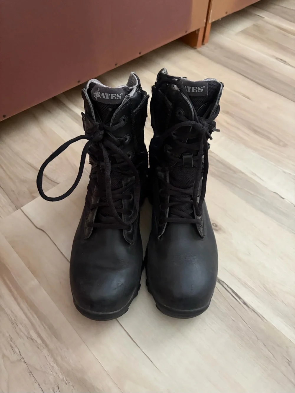 Boys Bates Black Lace-Up Tactical Boots