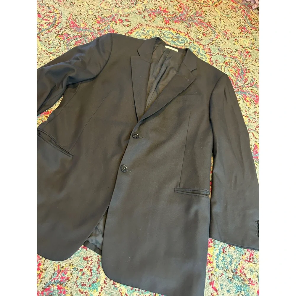 Armani‎ Collezioni Su Misura Mens black Wool Blazer Jacket Made in Italy 44R