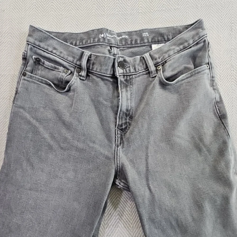 Banana Republic Legacy Stretch Jeans Men’s 33x32 Black Slim Fit Straight Leg EUC