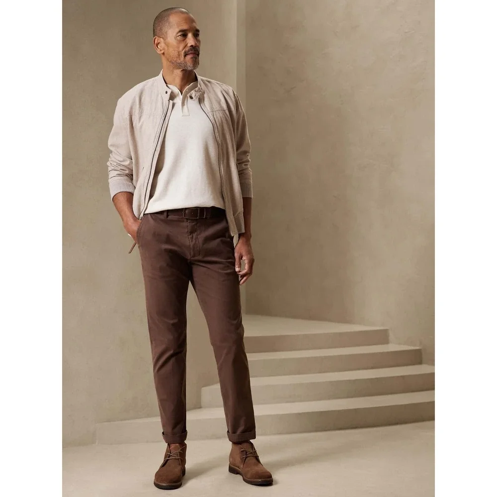 Banana Republic Lived-in Chino Pants Men's 28x32 Rich Earth Slim Tapered NWT $95