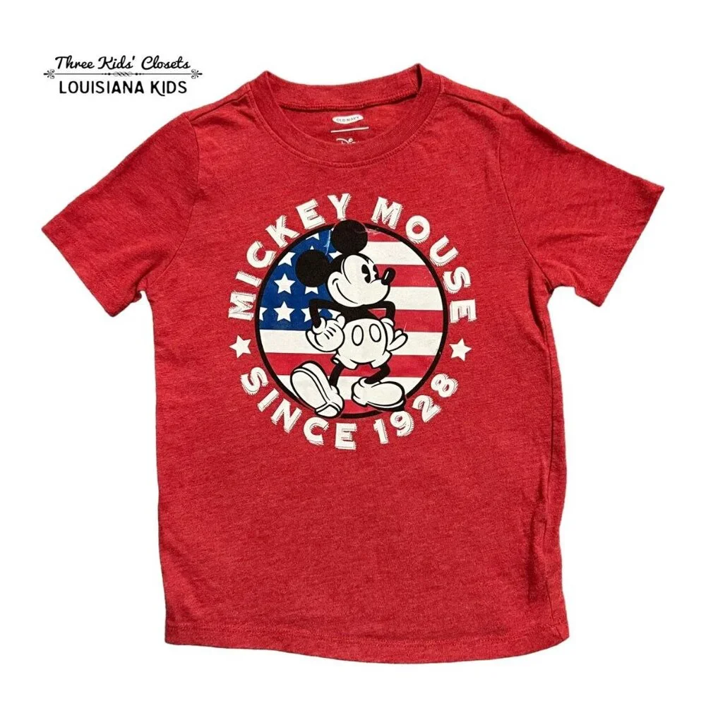 Old Navy + Disney 5T Patriotic Mickey Mouse Shirt