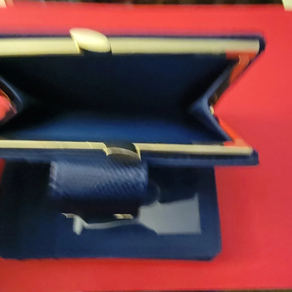 Blue‎ three compartment wallet
