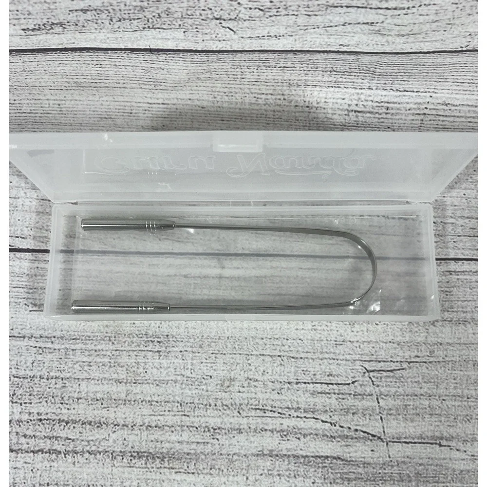 NWT GuruNanda Tongue Scraper Stainless Steel Oral Care‎ Cleaner Case