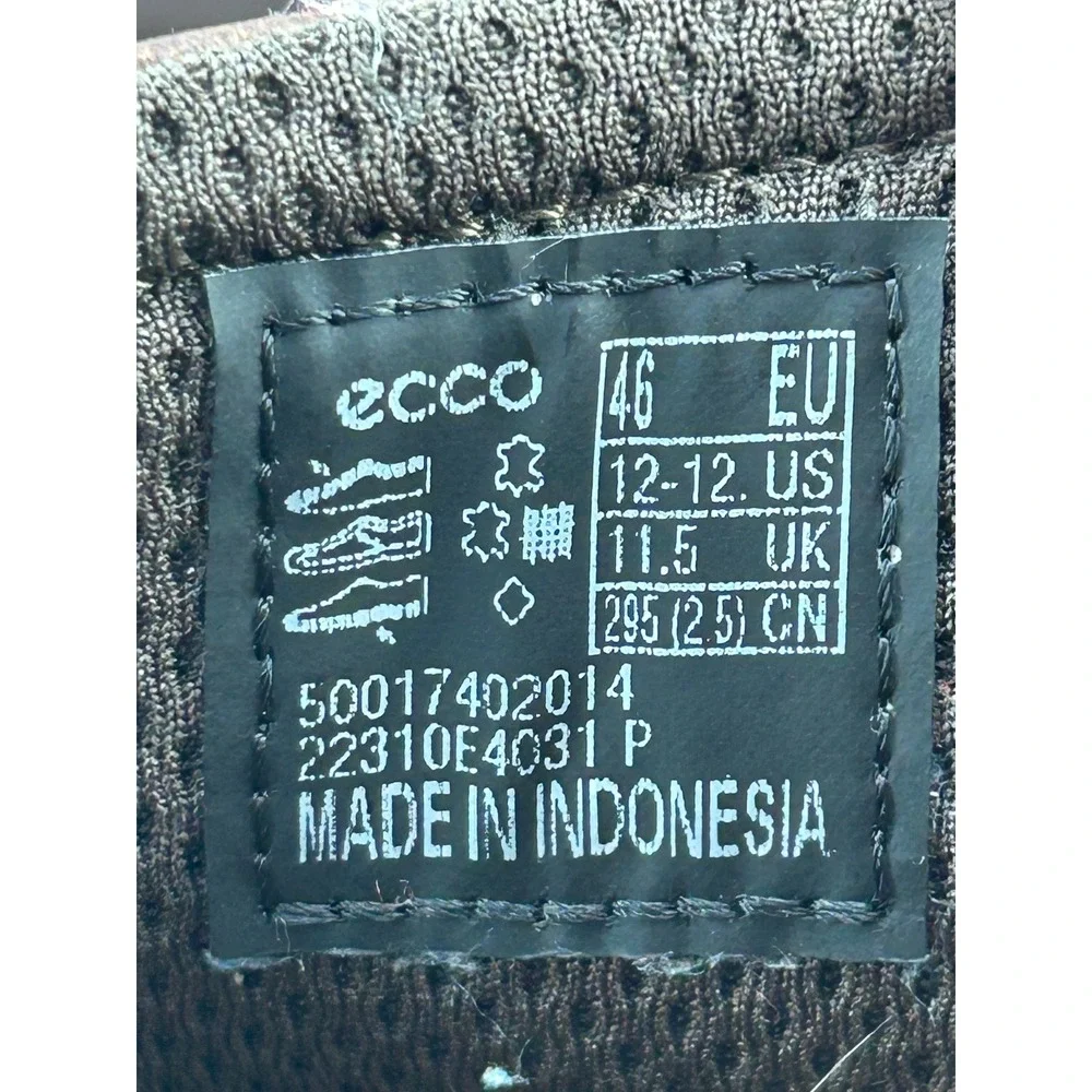 ECCO Helsinki 2 Mens Apron Toe Tie Brown Leather Dress Shoes Size EU 46 US 12.5‎