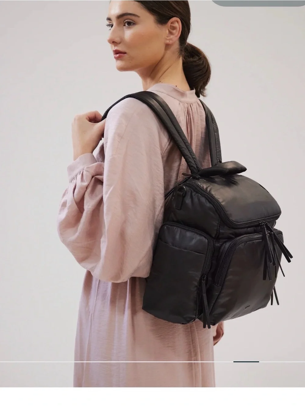 Caraa Large black diaper bag