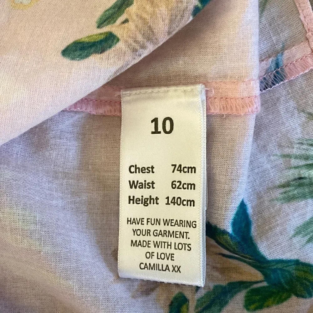 Milla by Camilla NWOT Girls Pink Nature Print Cotton Playsuit. Size 10