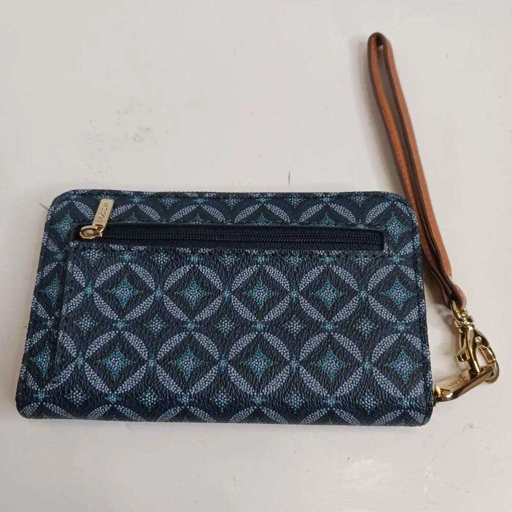 Fossil Women's Blue Multi Color Wallet