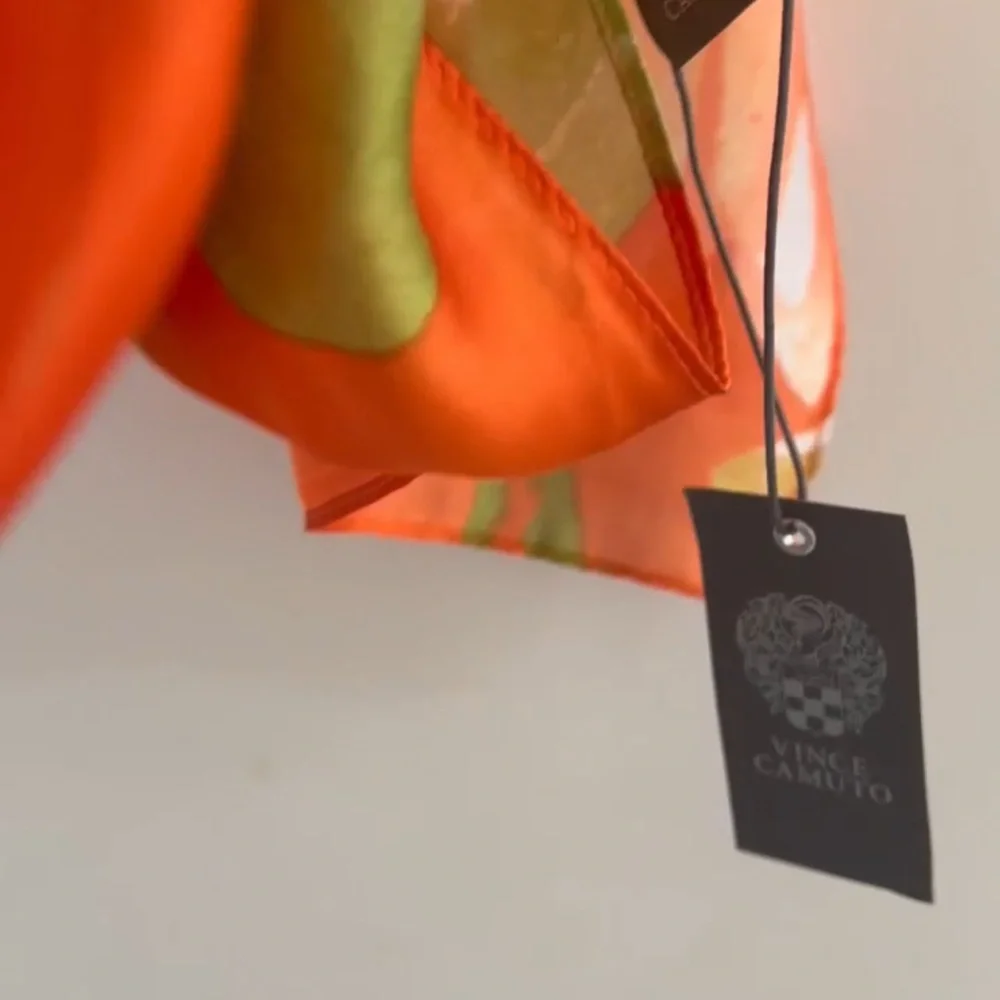 SALE 🔥 Vince Camuto Floral Scarf Bold Orange and Green Scarf