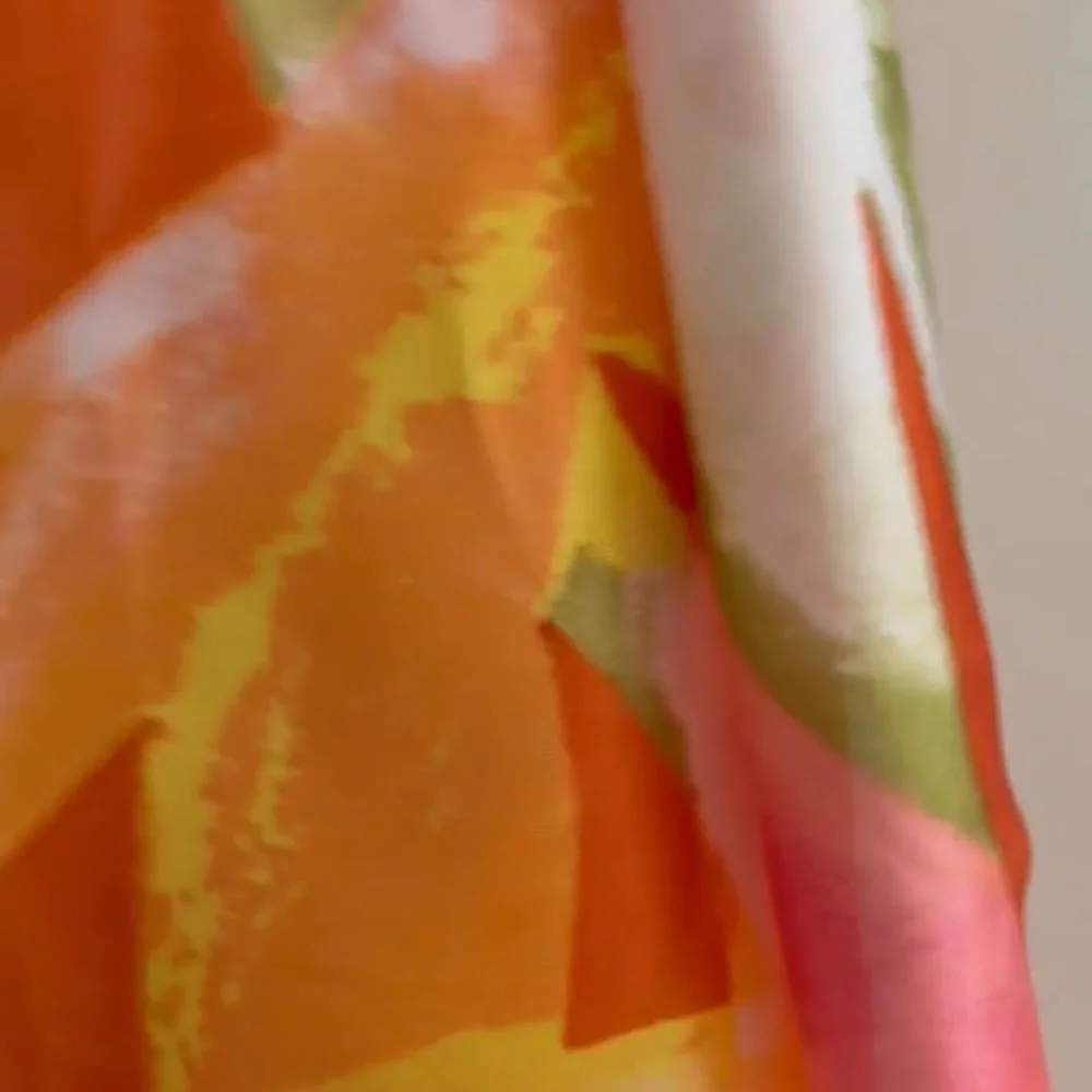 SALE 🔥 Vince Camuto Floral Scarf Bold Orange and Green Scarf