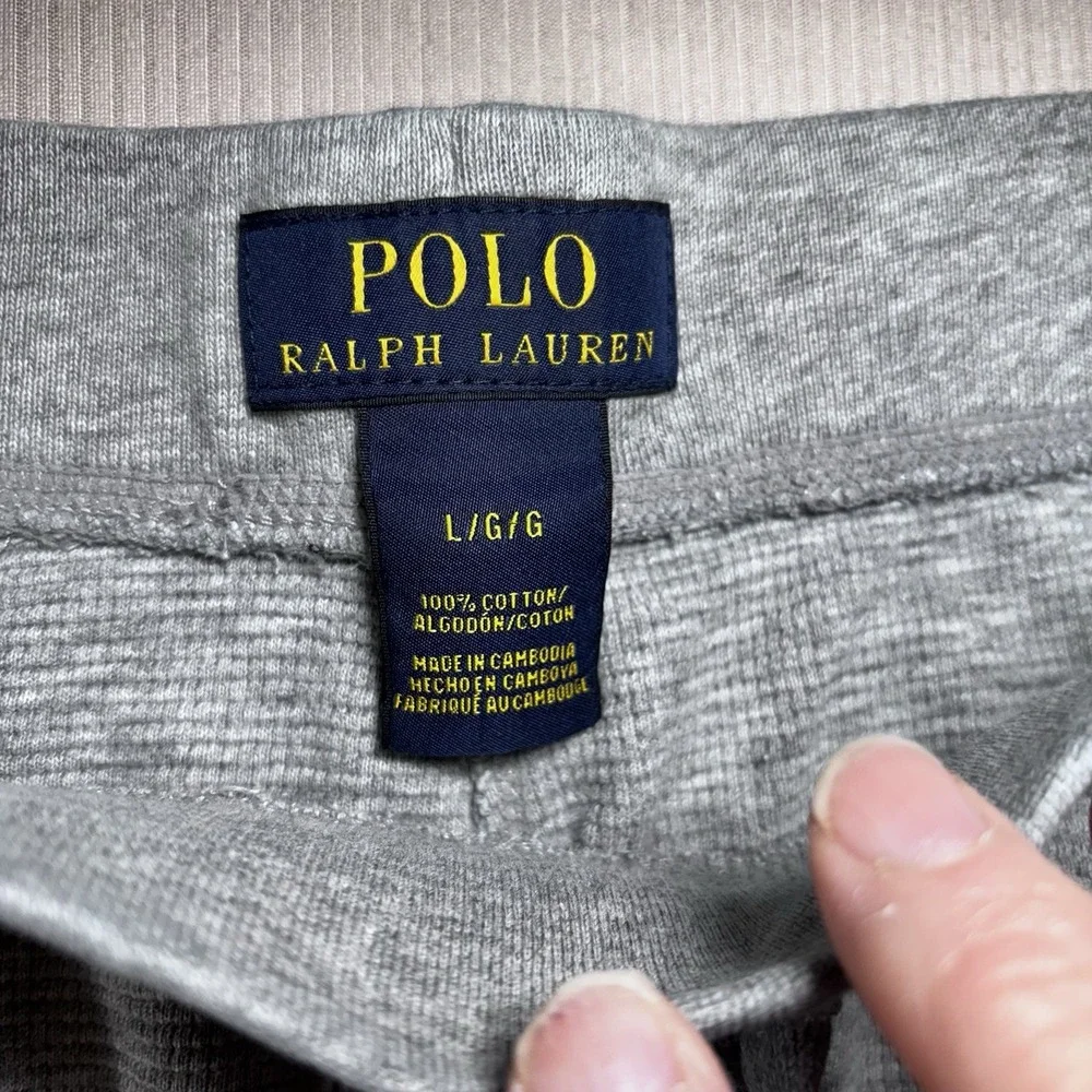 Polo Ralph Lauren Waffle Knit Men's Joggers‎ Sleep Pants Gray Large Athleisure