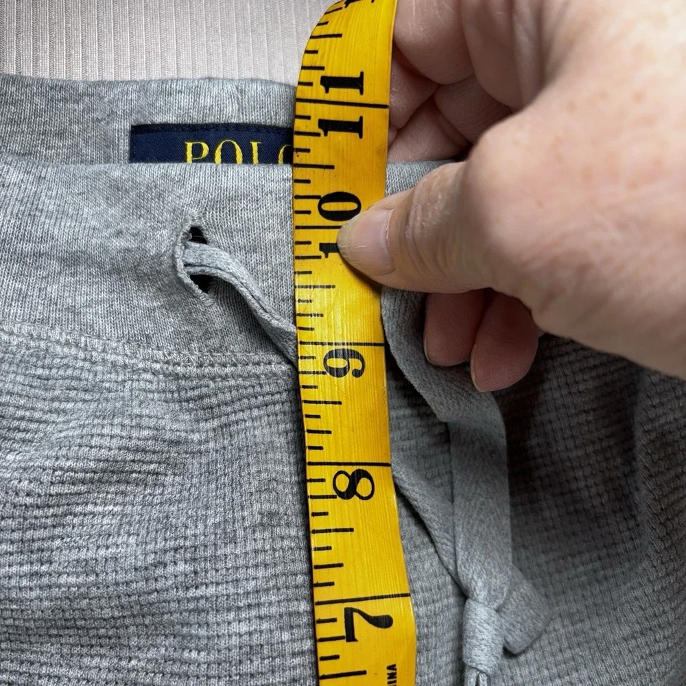 Polo Ralph Lauren Waffle Knit Men's Joggers‎ Sleep Pants Gray Large Athleisure