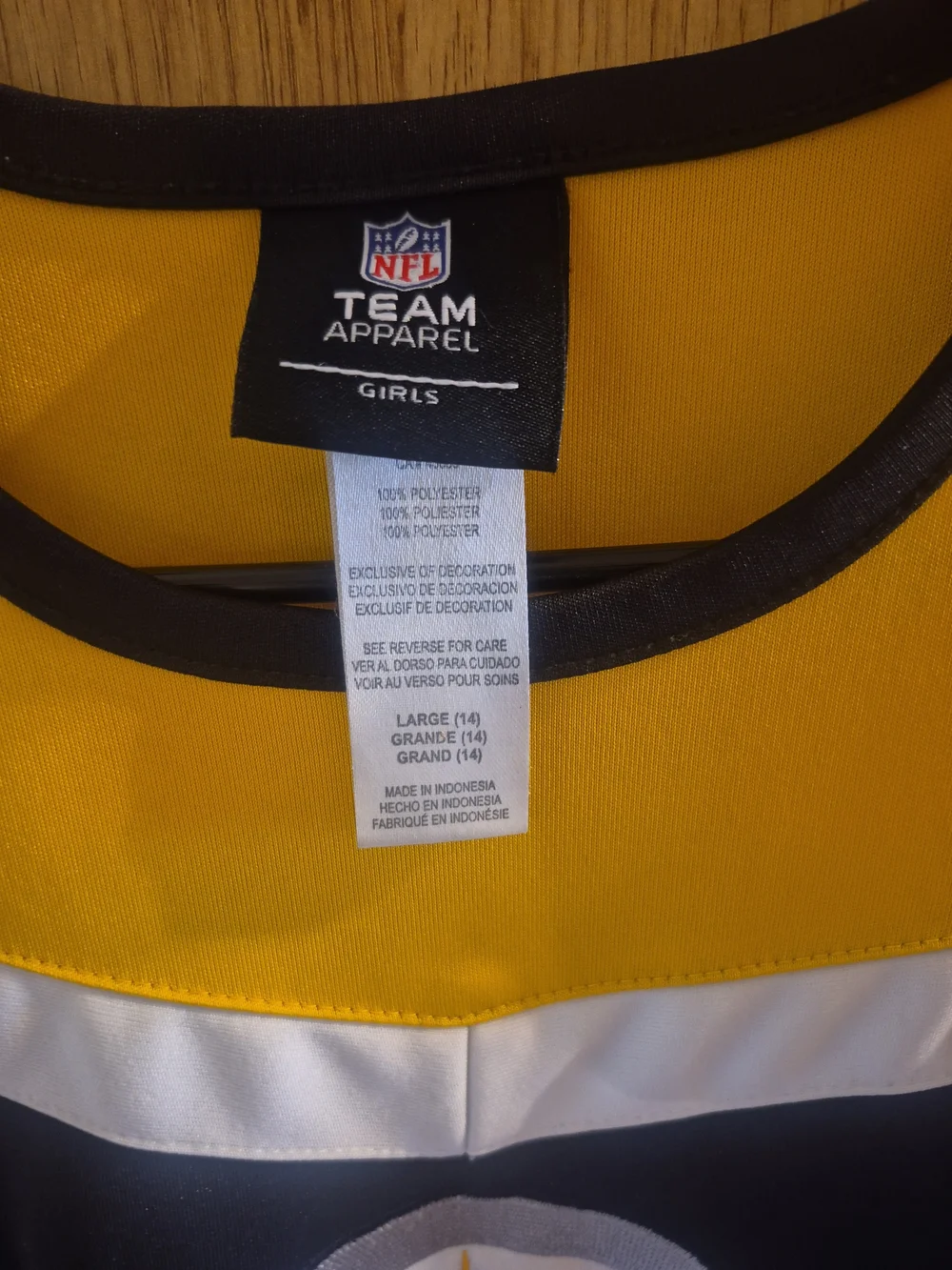 NFL Girls Cheer Top - Black, Gold & White