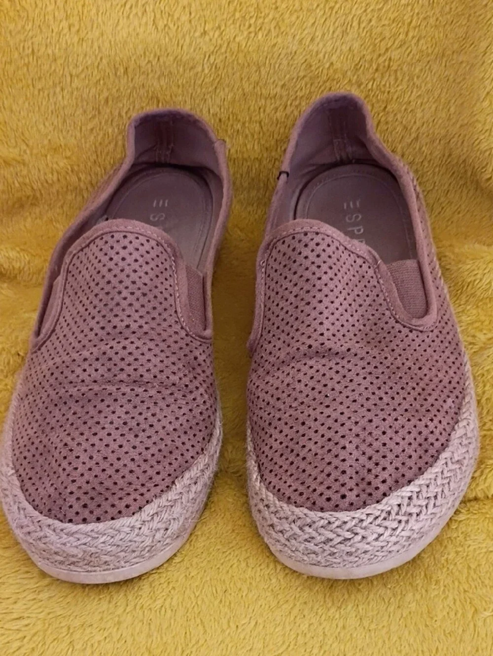 Esprit perforated suede